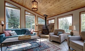 Téléviseur, foyer, livres