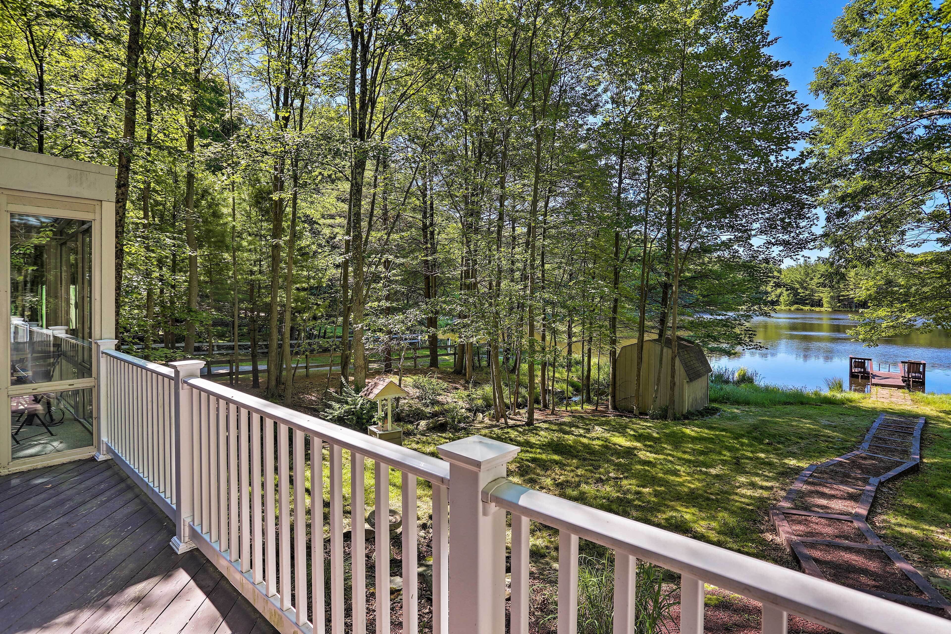 Lakefront Milford Home w/ Pvt Dock & Hot Tub!