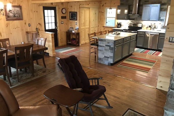 View of Kitchen from Living Room - Island seats 4