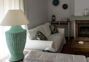 TV, fireplace, DVD player