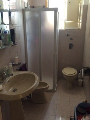 Dusche, Haartrockner, Bidet, Handtücher