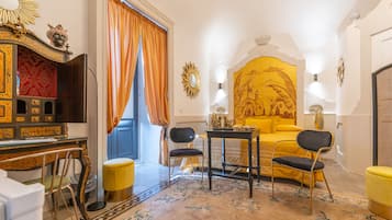 Suite Studio Junior, 1 chambre, salle de bains attenante, vue ville | 1 chambre, draps italiens Frette, literie de qualité supérieure