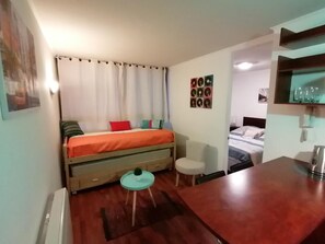 1 chambre, fer et planche à repasser, Wi-Fi, literie fournie