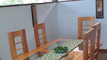 Deluxe Cabin | Living area | 32-inch Smart TV with cable channels