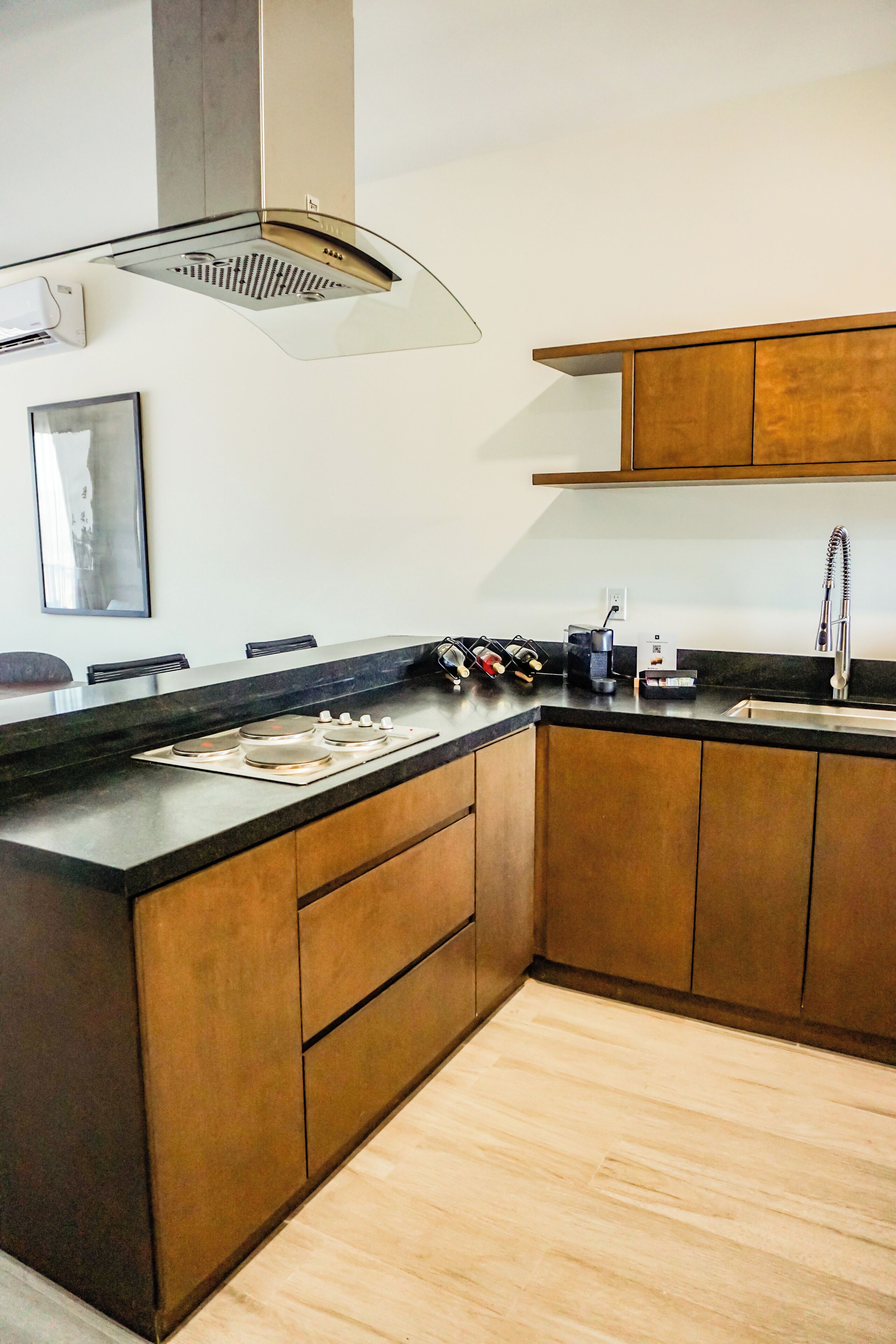 villa master suite | private kitchen | espresso maker