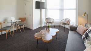 Two-Bedroom Apartment | Living area | TV - West Cliff View (Whitby)