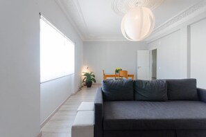 Family Apartment, 3 Bedrooms, Mountain View | Living area | 43-inch LCD TV with cable channels, TV