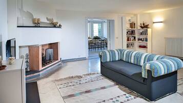 TV, fireplace, DVD player