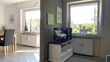 TV, books, music library