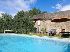 Outdoor pool, a heated pool