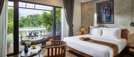 Junior-Studiosuite, 1 King-Bett, Whirlpool, Bergblick | Ausblick vom Zimmer