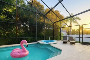 A heated pool