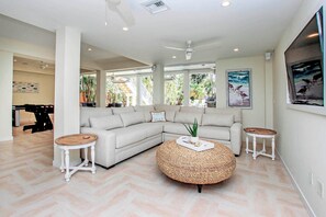 DVD player, table football, ping pong, books