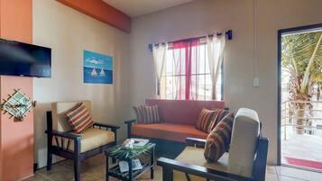 Een televisie en boeken