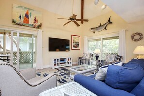 Smart TV, DVD player, books