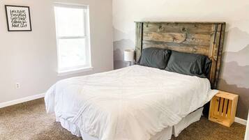 2 bedrooms, iron/ironing board, travel crib, WiFi