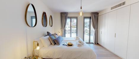 2 bedrooms, in-room safe, iron/ironing board, WiFi