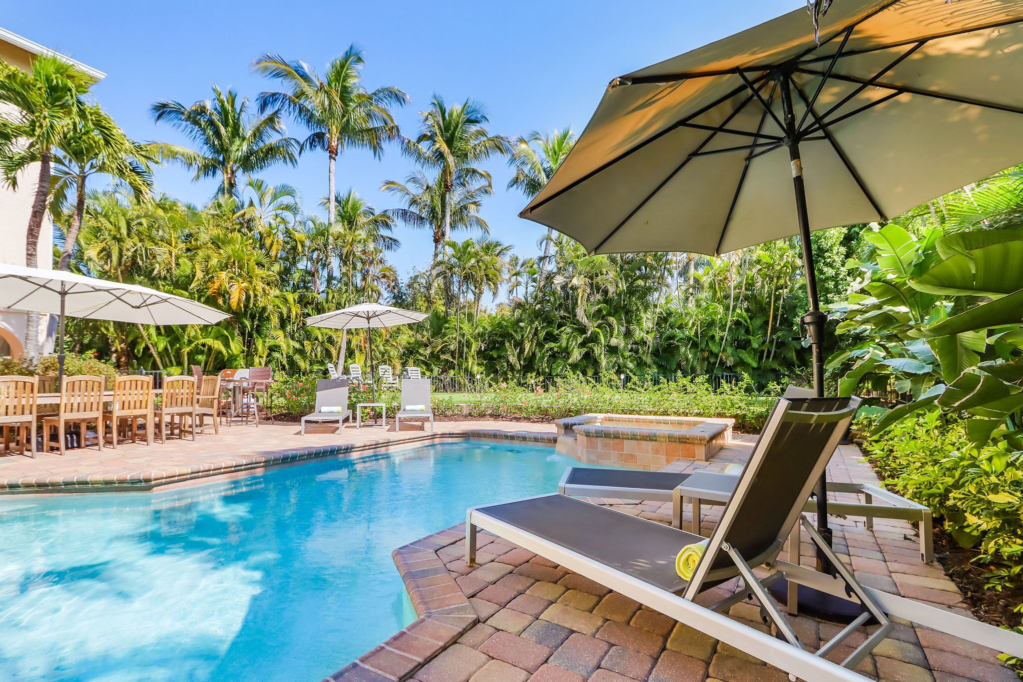 A heated pool