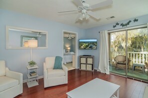 Télévision, lecteur de DVD, livres