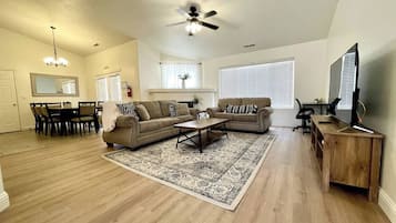 Smart TV, fireplace, offices