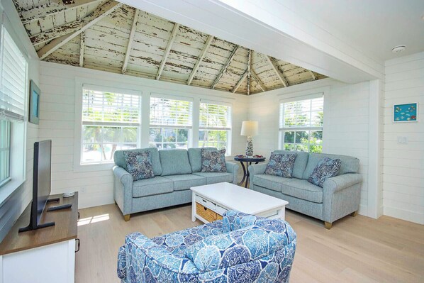 Smart TV, DVD player, books