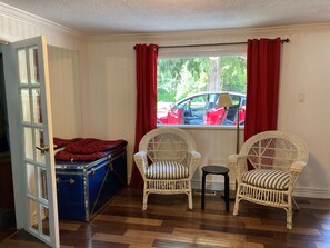 Interior - A true lakefront retro cottage with a mountain view. Pet and kid friendly! (Mission)