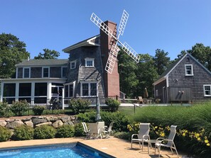 Outdoor pool, a heated pool - Private Haven With Heated Saltwater Pool And Windmill! (Harwich)
