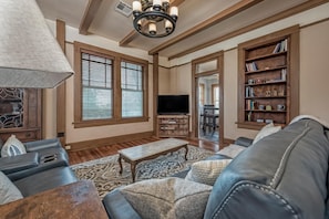 TV connectée, cheminée, jeux vidéo, lecteur de DVD