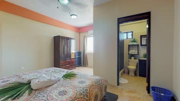 1 slaapkamer, een strijkplank/strijkijzer, gratis internet, beddengoed