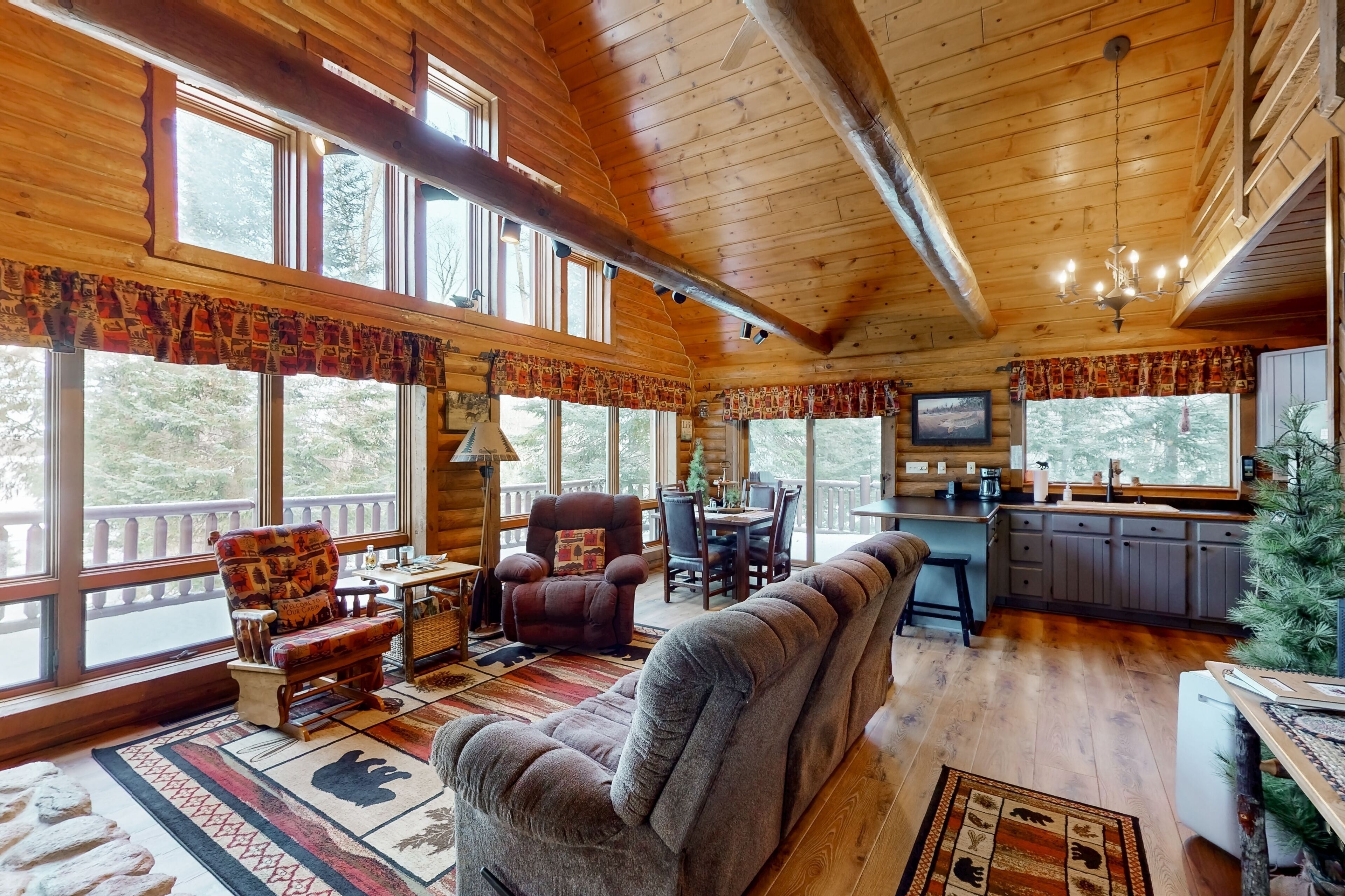 TV, fireplace, DVD player, books