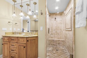 Shower, jetted bath