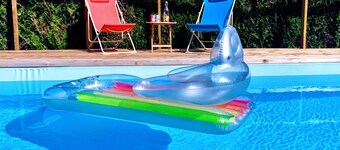 Privat lyxig Gîte vid floden Vincou