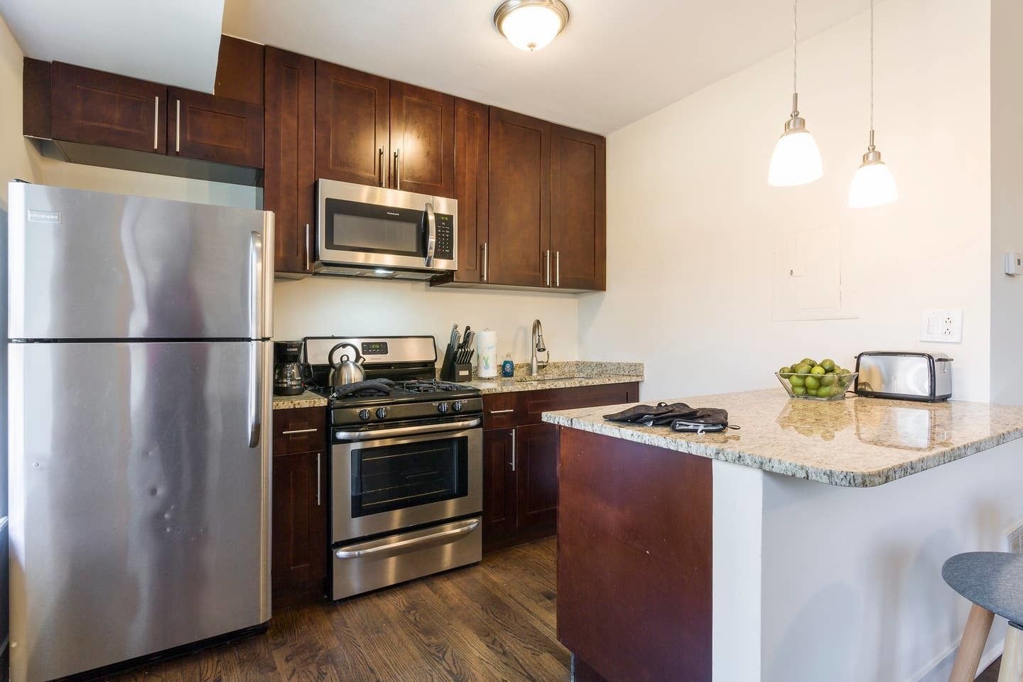 Oven, stovetop, dishwasher, espresso maker