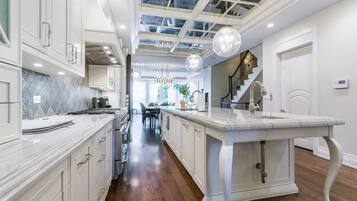 Oven, stovetop, dishwasher, espresso maker