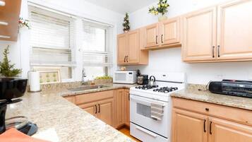 Oven, stovetop, dishwasher, espresso maker
