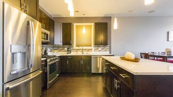 Oven, stovetop, dishwasher, espresso maker