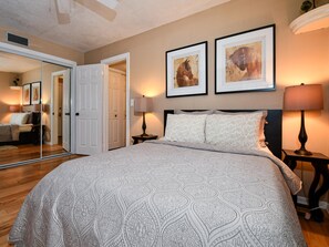 2 bedrooms, iron/ironing board, internet, bed sheets