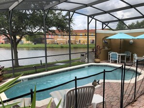 A heated pool