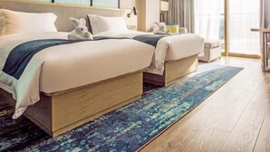 Habitación superior con 2 camas individuales | Cortinas opacas, wifi gratis, ropa de cama