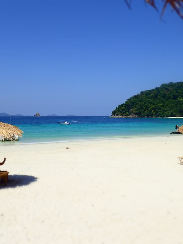 On the beach, white sand, scuba diving, snorkeling
