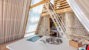 Luxury Tent, 2 Bedrooms | Private kitchen | Mini-fridge, espresso maker, cookware/dishes/utensils