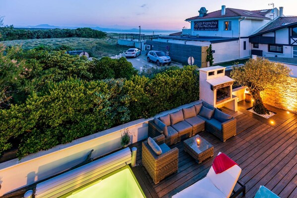 Terrace/patio - Villa Oceana exceptional property sea view from every room (Ondres)