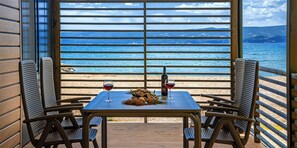 Mobile home Adria Superior 4+1 (L) + Whirlpool | Terrace/patio - Camping Almissa (Omis)