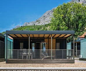 Mobile home Adria superior 4+1 C | Terrace/patio - Camping Almissa (Omis)