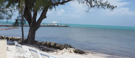 Plage, chaises longues, serviettes de plage