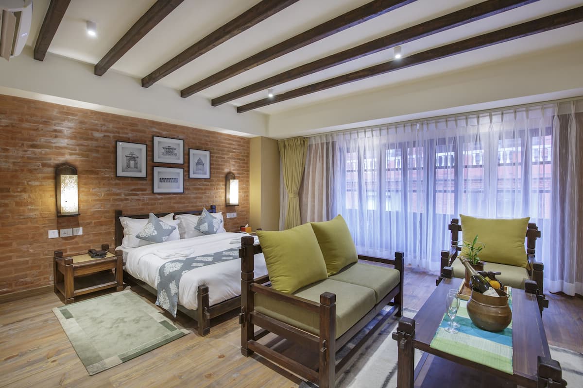 Suite monolocale Luxury | Minibar, una scrivania, Wi-Fi gratuito, lenzuola