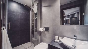 Apartment, 1 Bedroom (Zajecza Norka) | Bathroom | Shower, hair dryer, towels, soap