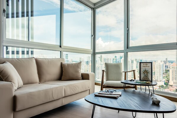 Deluxe appartement | Uitzicht op de stad