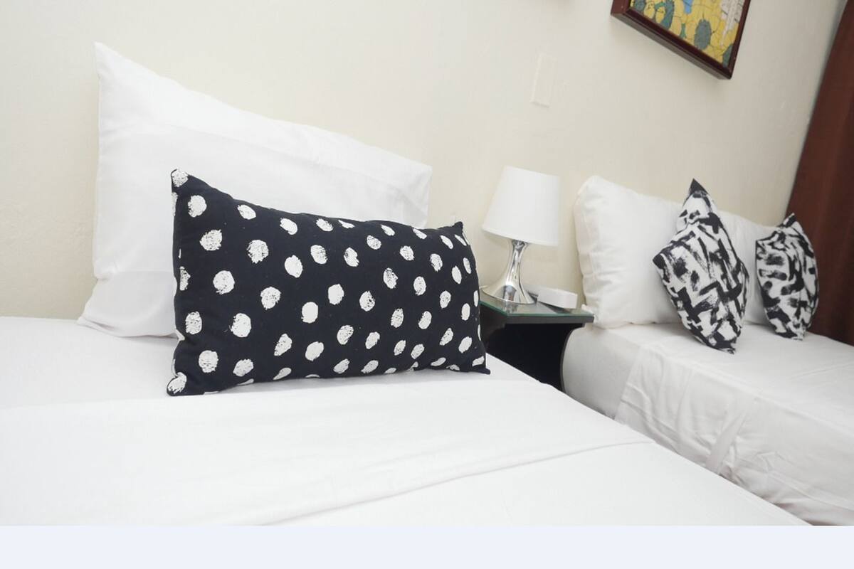 Basic Twin Room | Iron/ironing board (on request), WiFi (free), bed sheets