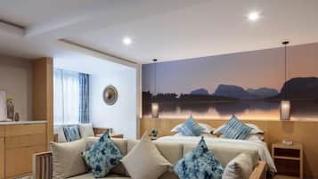 Suite Deluxe | Cortines opaques, wifi gratuïta i roba de llit